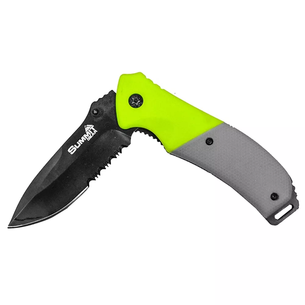 Summit Gear Pocket Knife Green/Grey