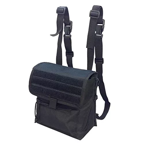 Tactical Large Binocular Pouch MOLLE PALS Webbing Solft Padded Interior Black