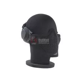 TMC Mesh Airsoft Mask with Ear Cover - Black