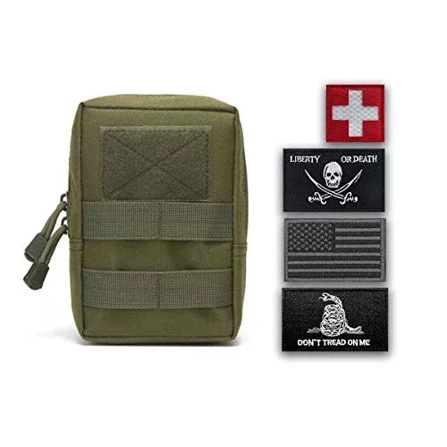 Uphily Tactical Molle Pouch with 4 Patches