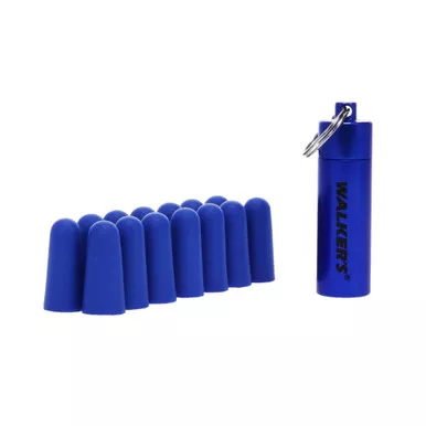 Walker's 7 Pack Blue Foam Plugs with Case