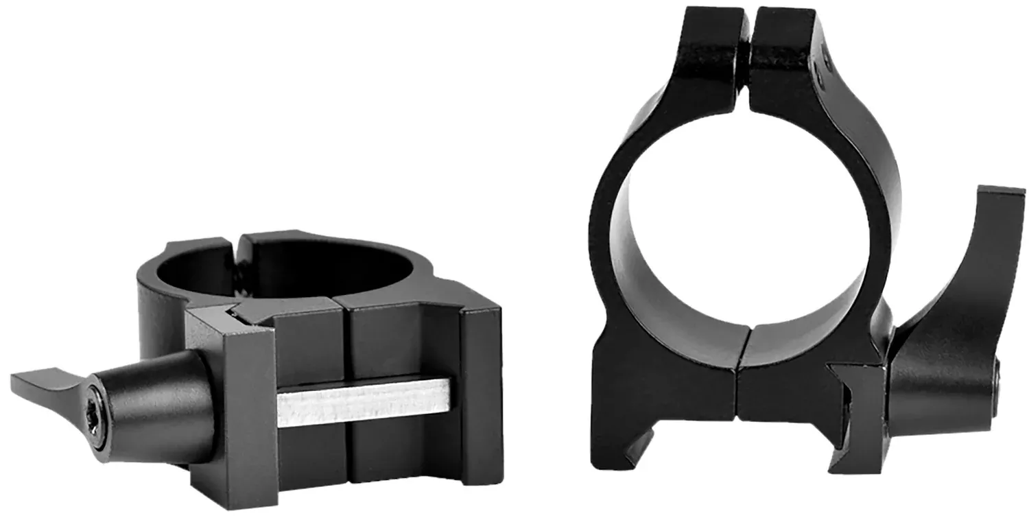 Warne Maxima 200LM 1" Low Quick Detach Scope Rings Matte Black Vertical Split